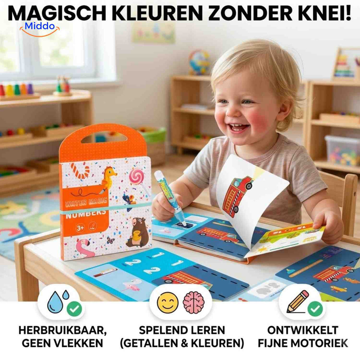AquaDraw numbers water coloring book for learning through play