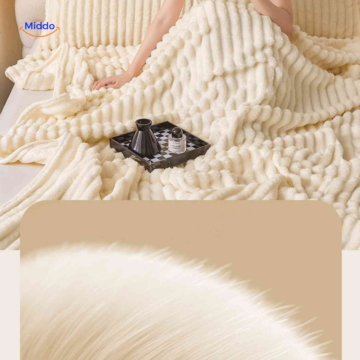 Fluffina warm plush bedroom blanket