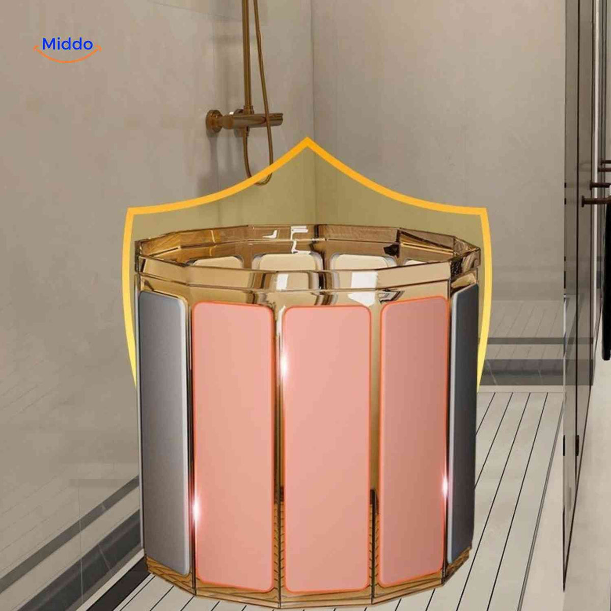 pink HydroFold Bathtub product view image 9