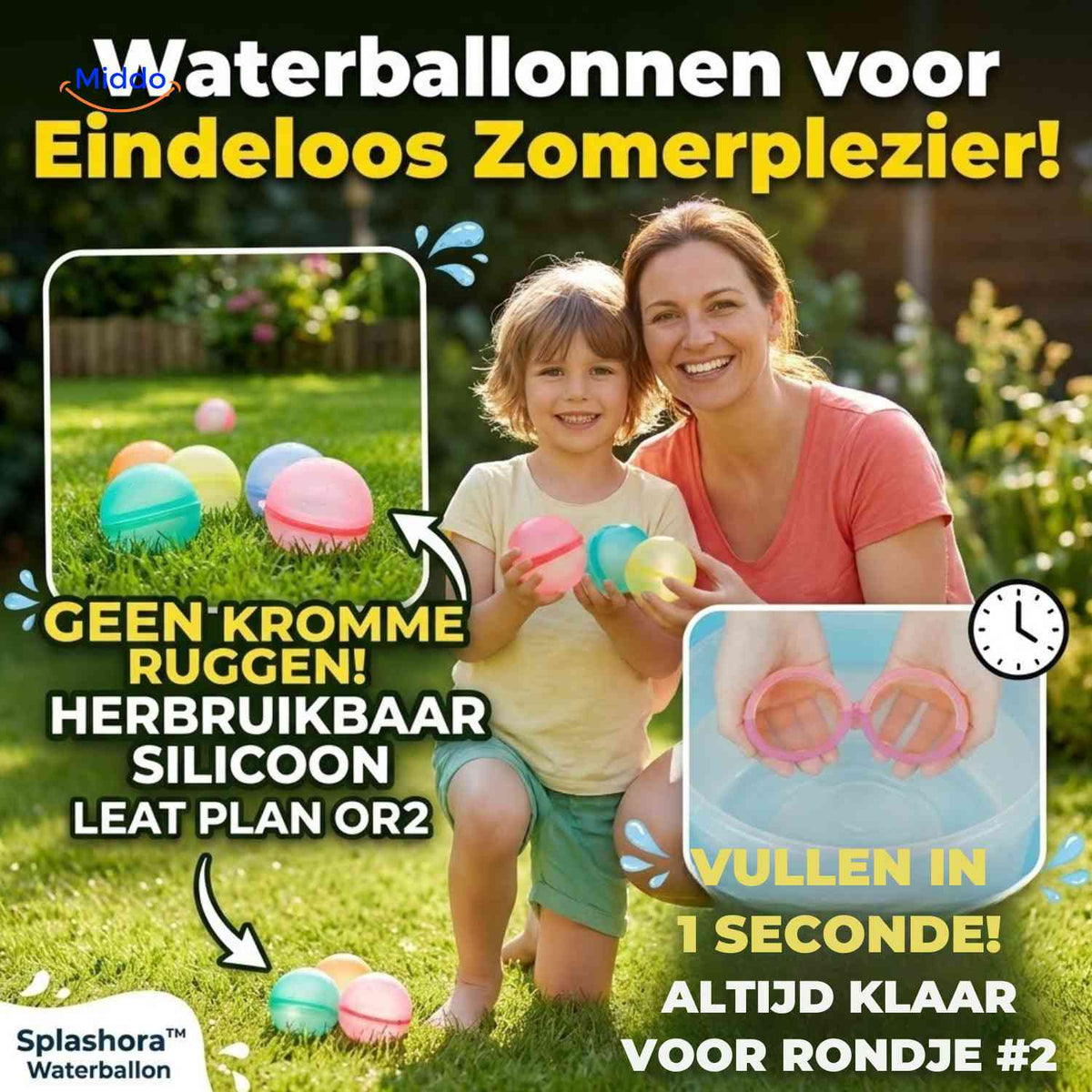Kids playing summer games with Splashora water balloons