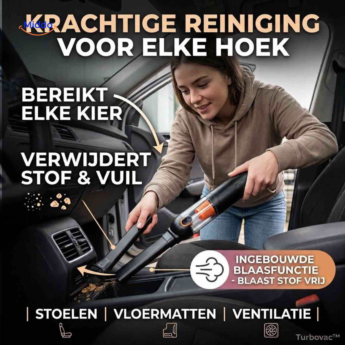 Turbovac compact cordless car vacuum