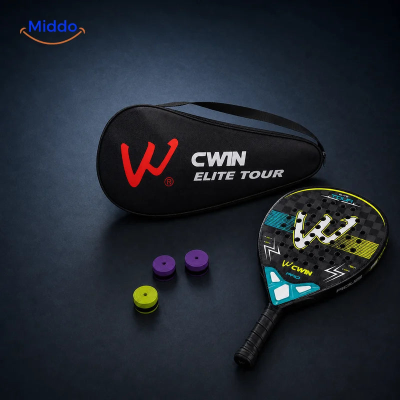 ApexTour™ 18K Carbon Pro Padel Racket Set | For Advanced Power Players complete set with protective carry bag