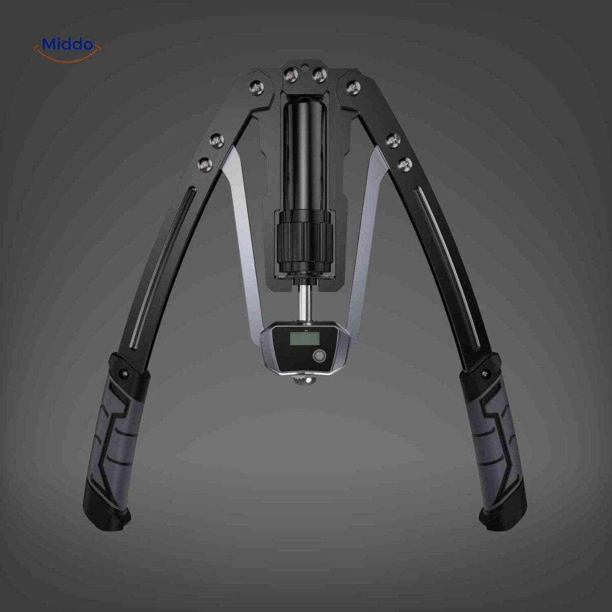 Professional arm trainer equipped with digital repetition counter.