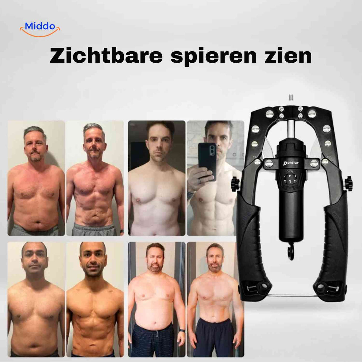 Before and after comparison highlighting visible muscle gains from training.