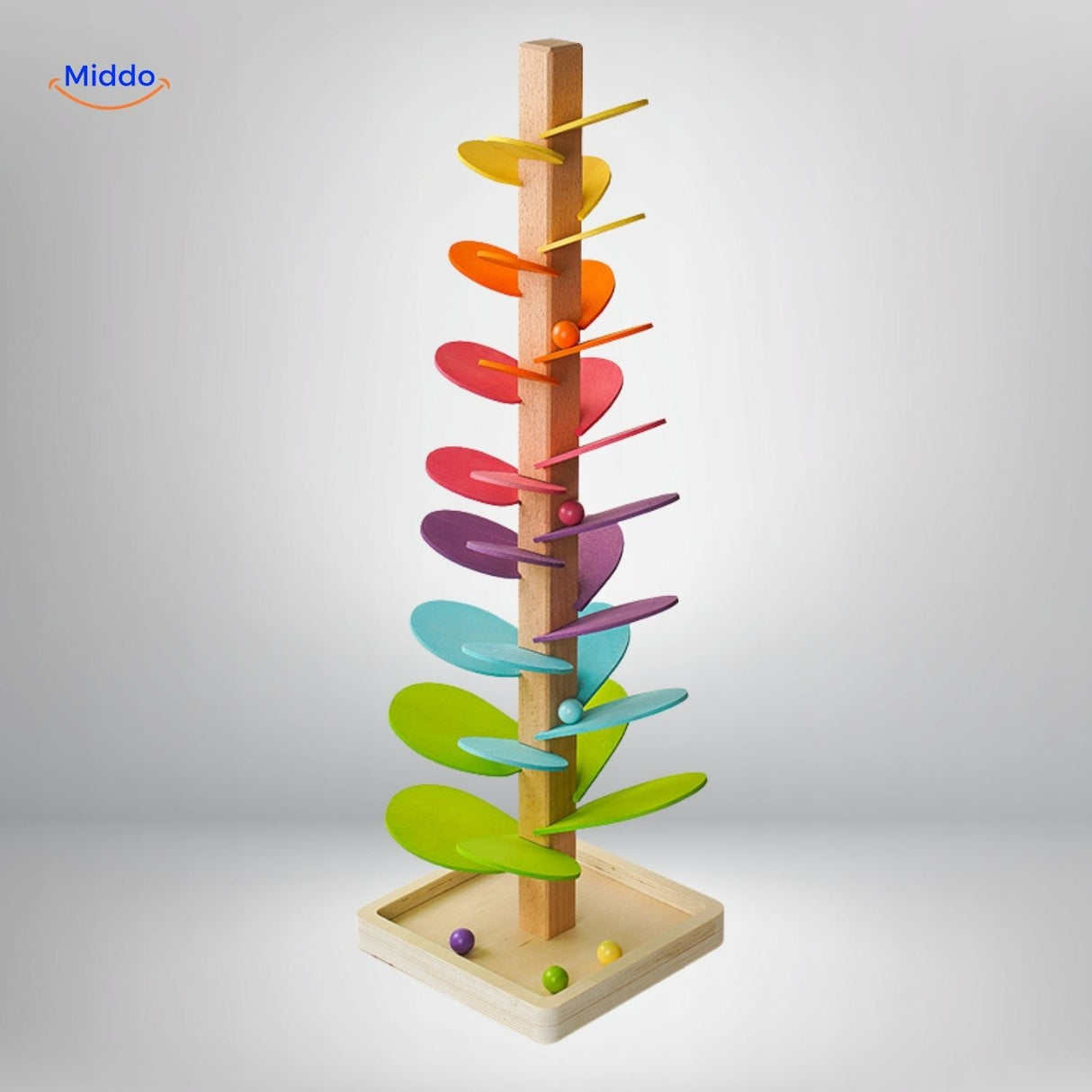 Step-by-step assembly guide showing stacked components and leaves.