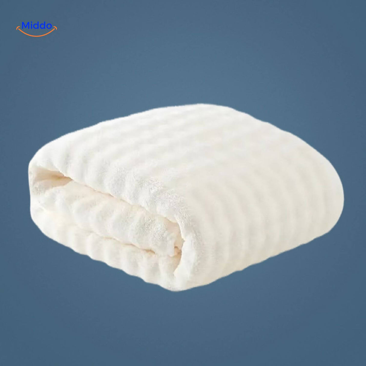 White waffle-textured bath towel with premium quick-dry fabric.