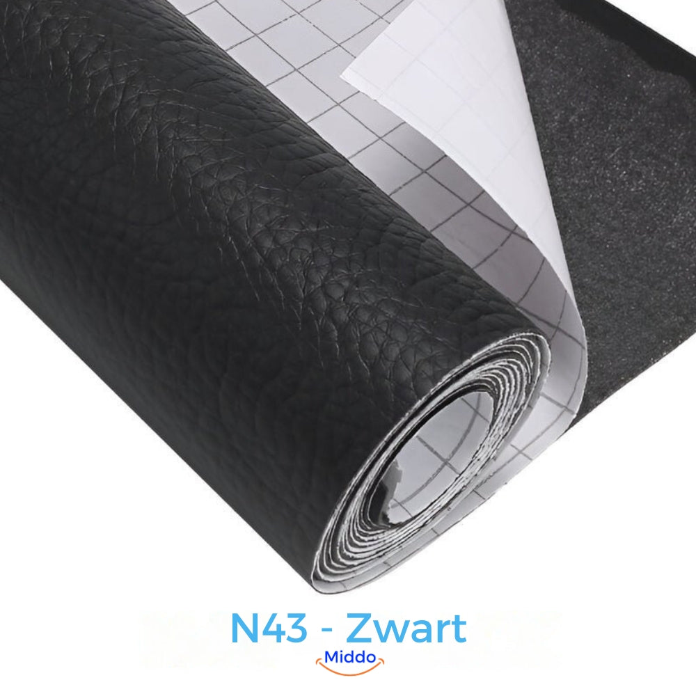 Black leather repair patch ideal for dark and black furniture restoration.