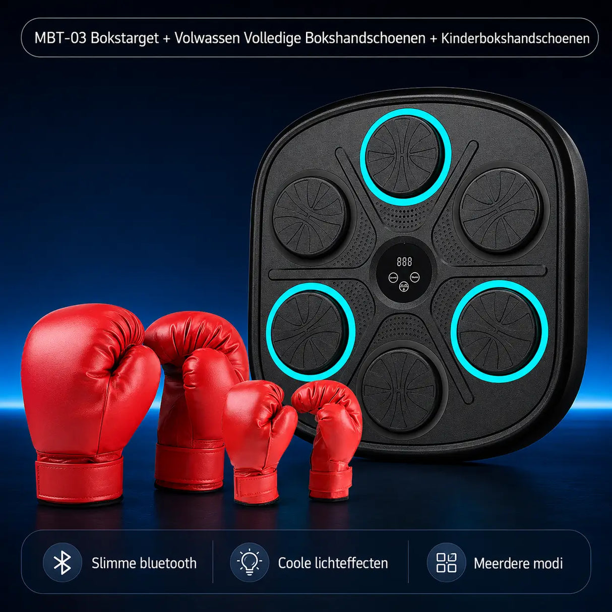 BoxPro boxing bundle with adult and kids gloves for full family training
