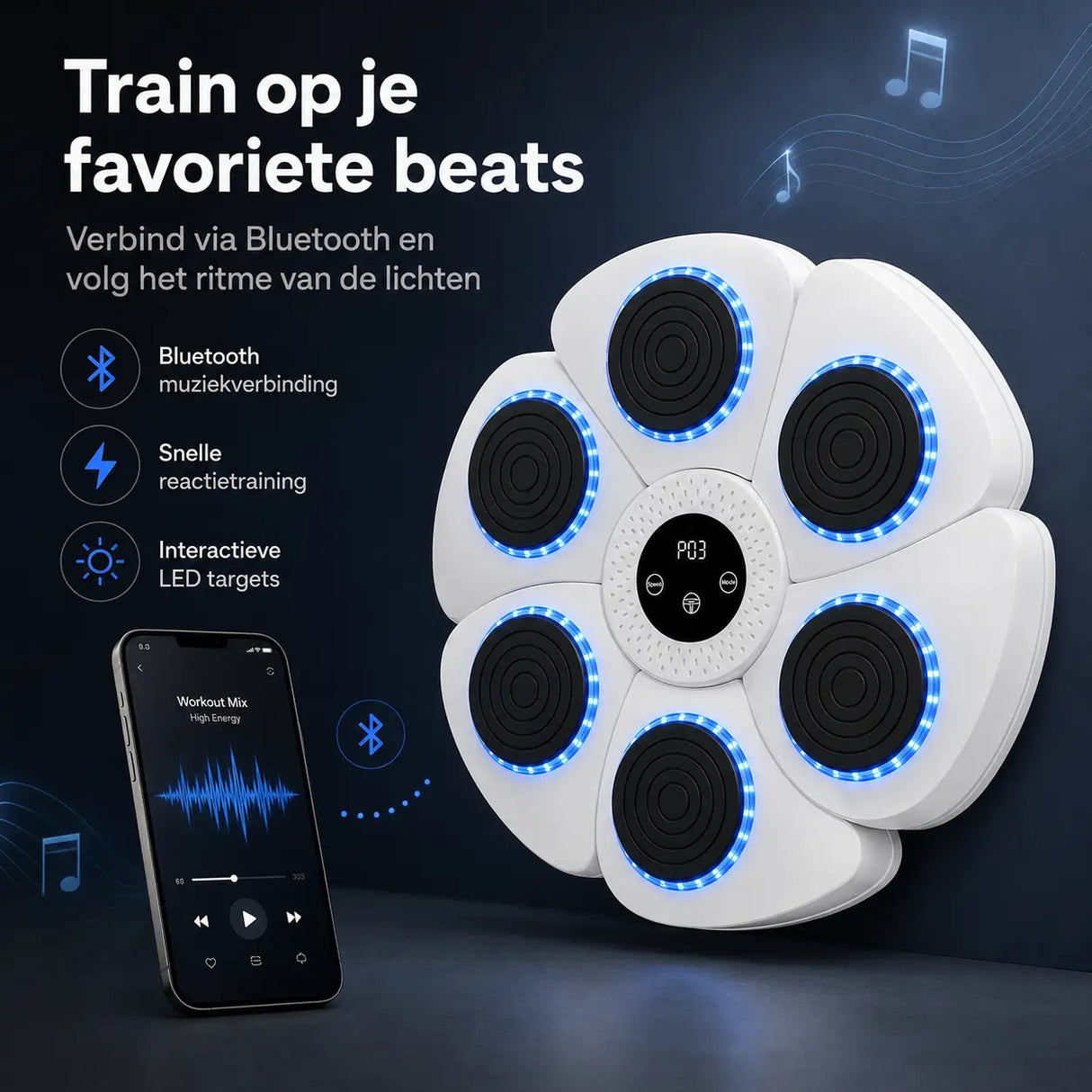 BoxPro smart boxing with Bluetooth music training features for synchronized workouts