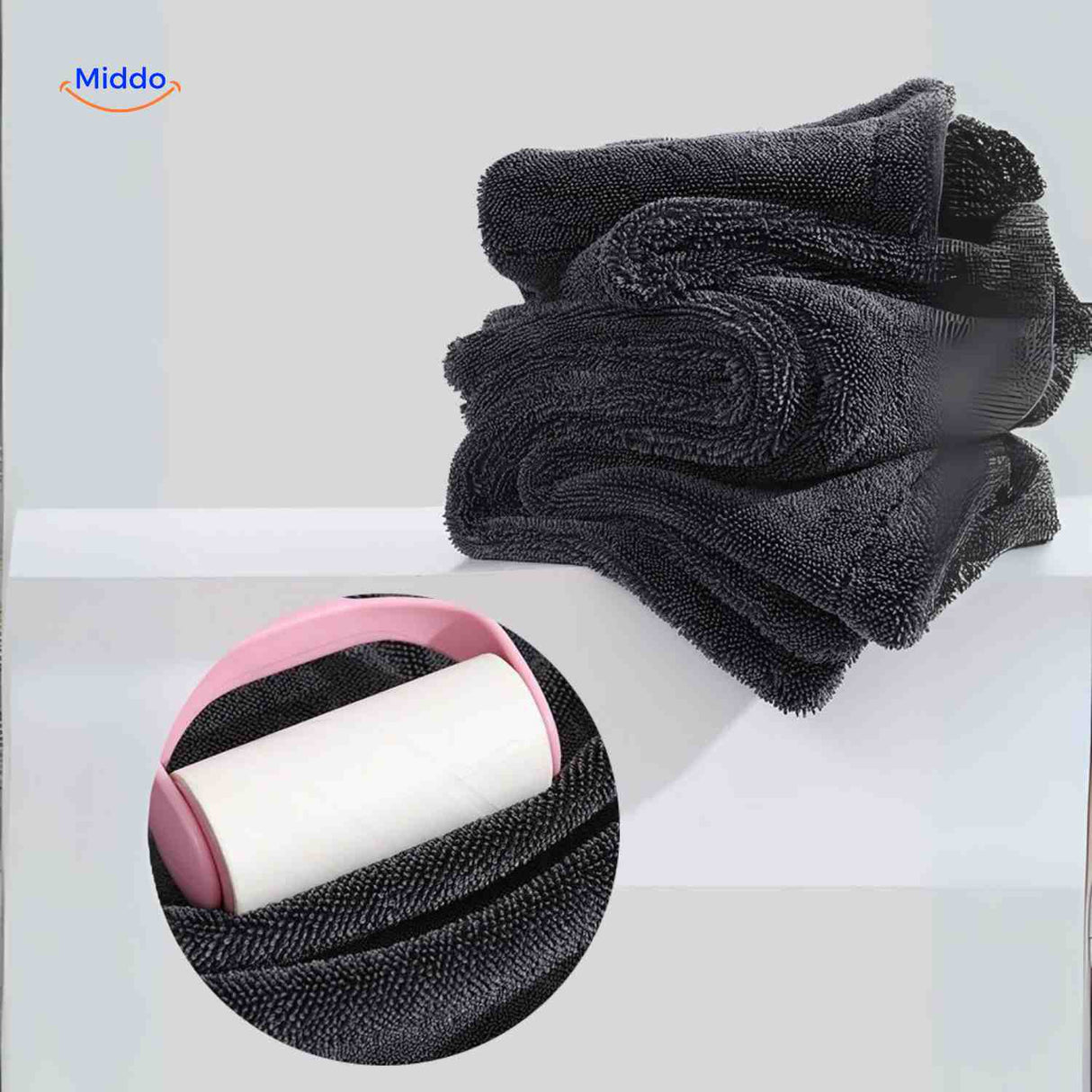 Washable BraidDry soft microfiber towel provides long-lasting durability.