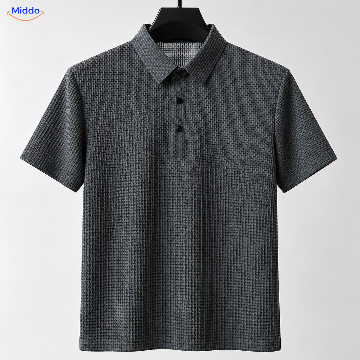 BreezeWear textured polo shirt - Dark Gray