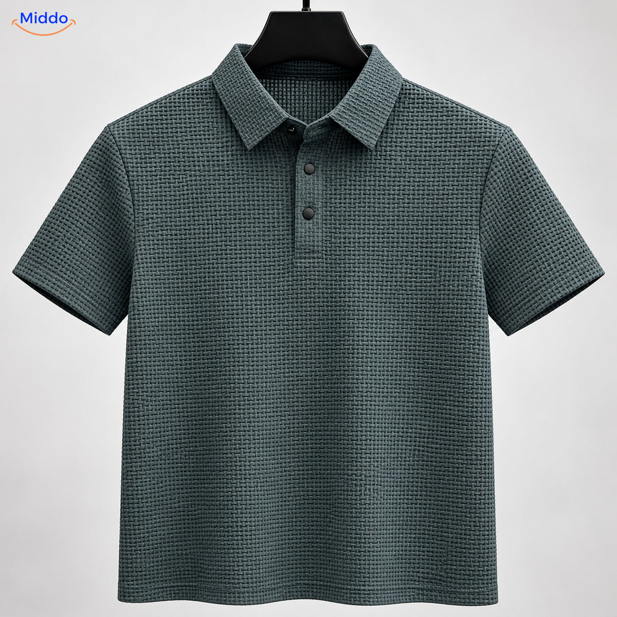 BreezeWear textured polo shirt - Gray-Green