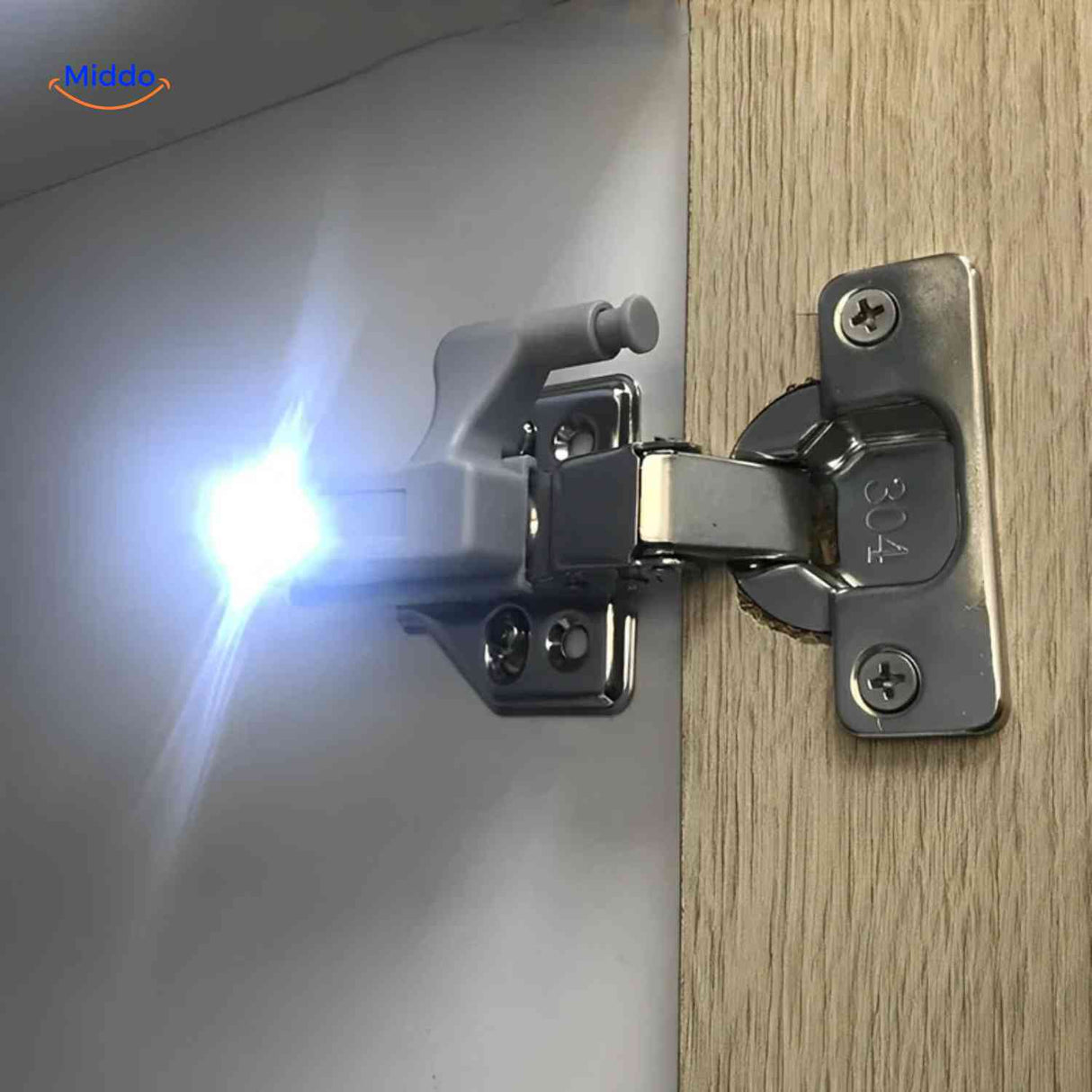 Manual on/off button test demonstrates Cabintra LED cabinet light touch control function.