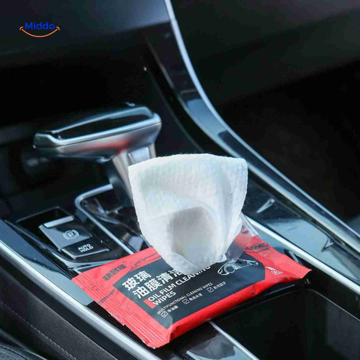 ClearView cleaning wipes used for car dashboard and interior surfaces.
