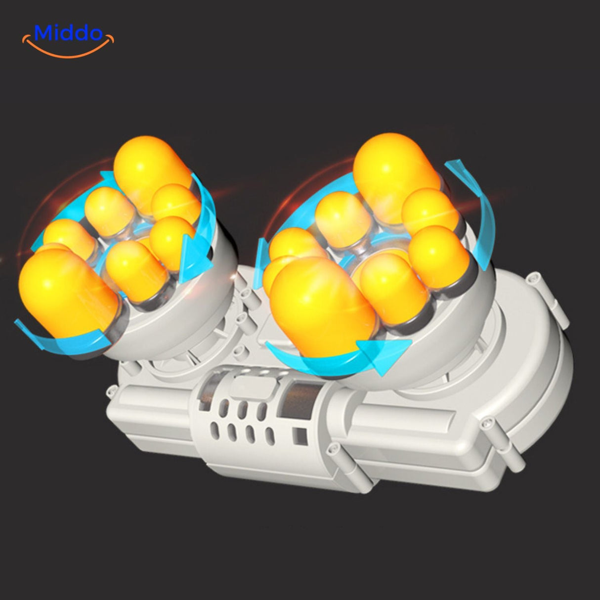 Portable shiatsu massager with infrared heating for on-the-go neck relief.
