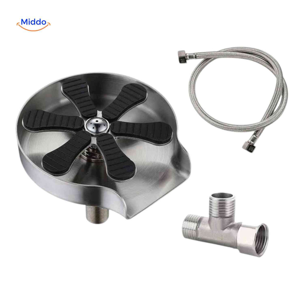 CleanTap stainless steel pressure rinser for glasses