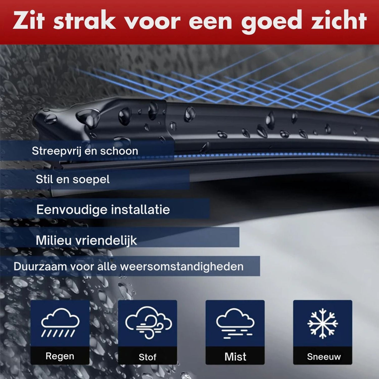 ClearGlide windshield wiper with premium quality and environmentally friendly materials.