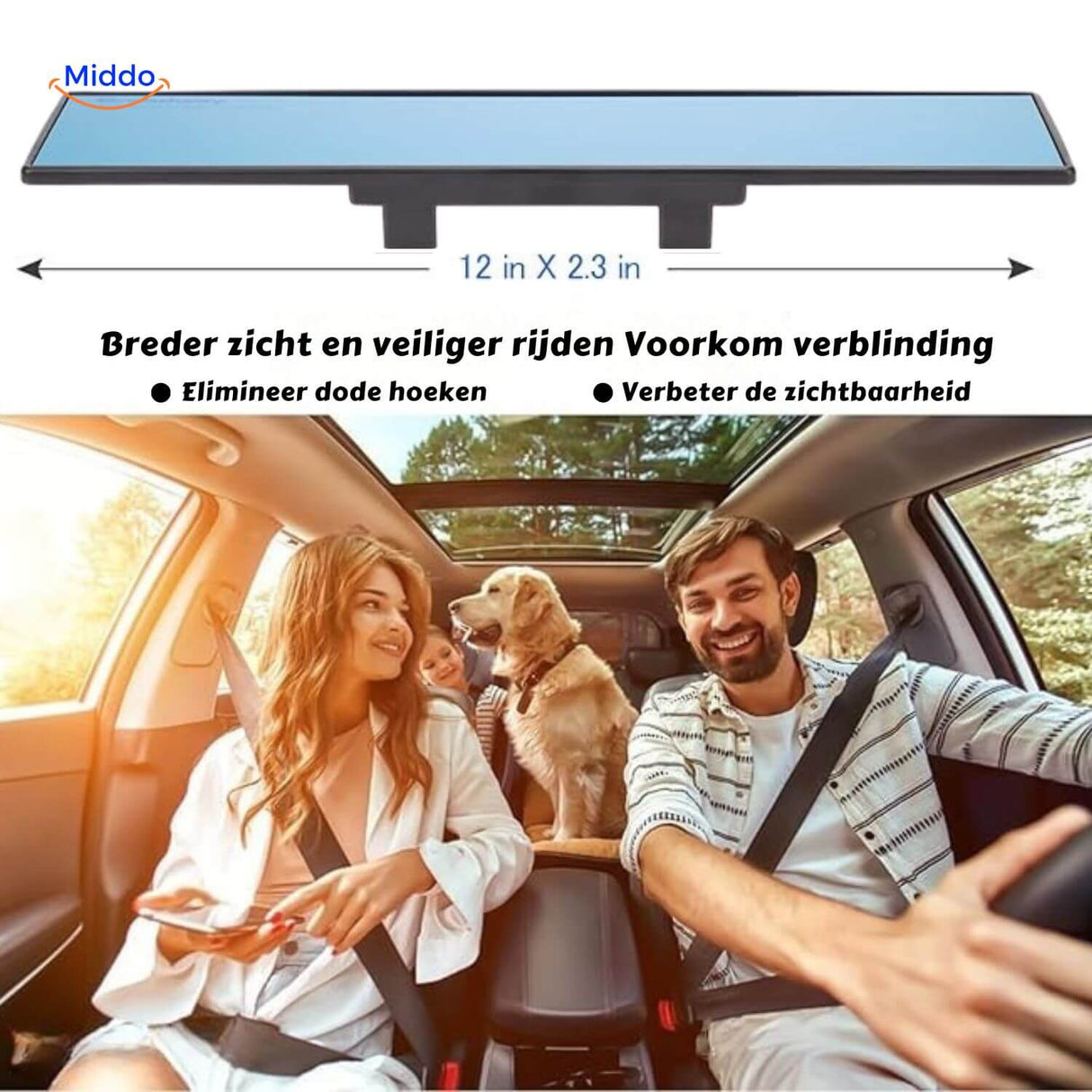 Anti-glare rearview mirror protecting against headlight blindness for safe driving.