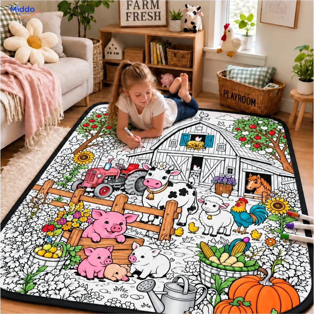 ColorFlow coloring blanket - Farm Life