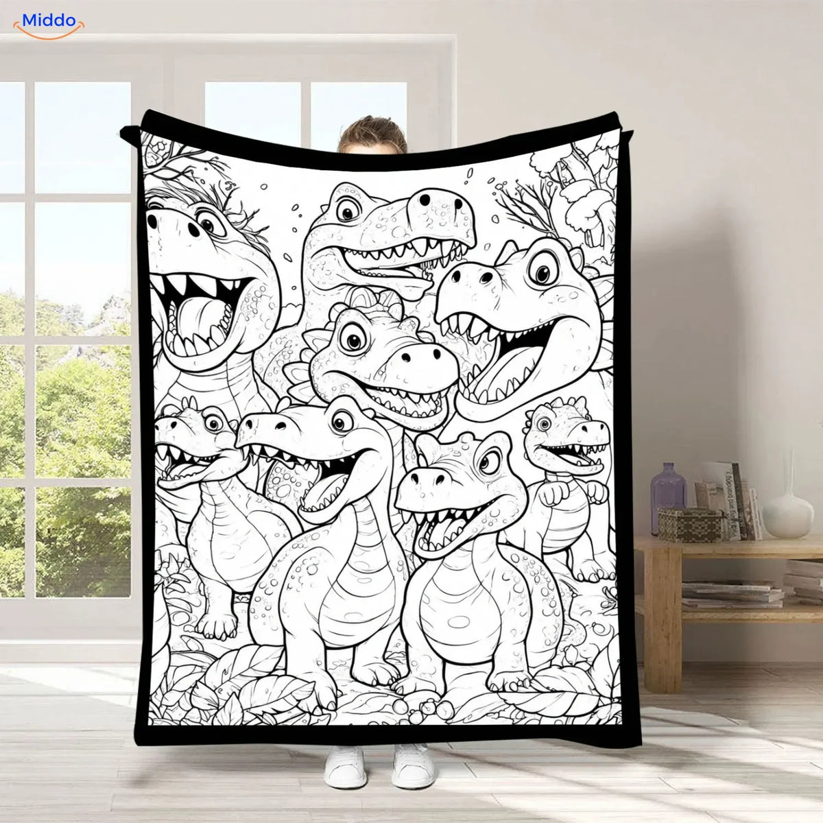 ColorFlow coloring blanket - Happy Dinosaurs