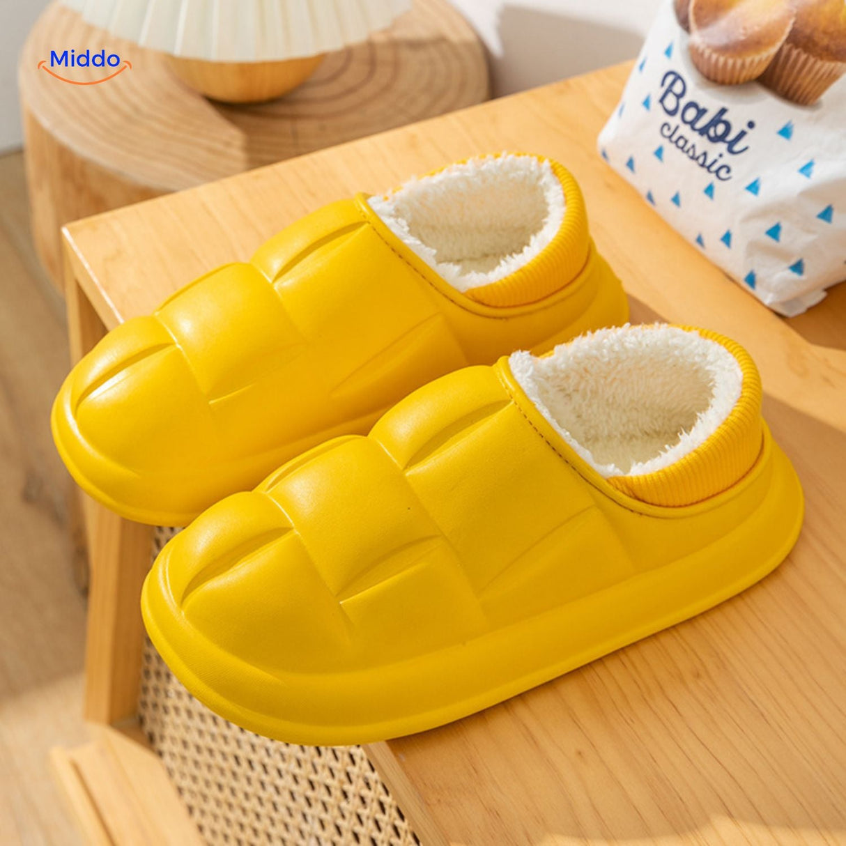 Premium comfort slippers with anti-slip technology and soft velvet lining