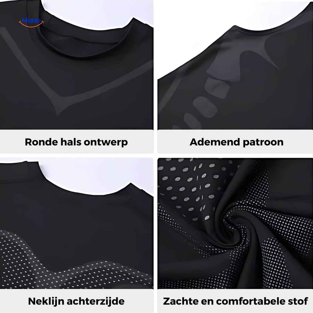 Breathable mesh neckline of PowerVest provides comfort without irritation.