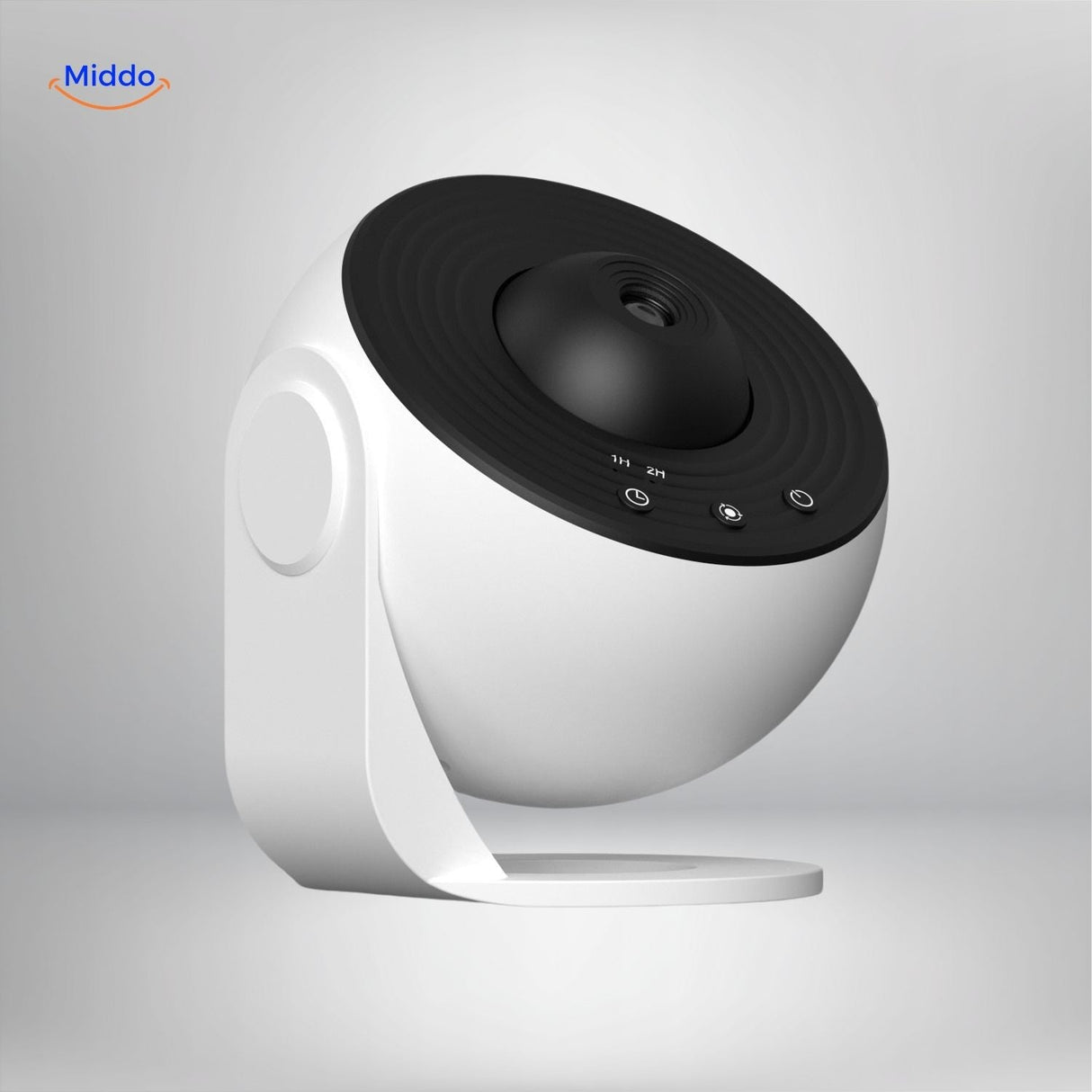 StarGlow projector lamp with cosmos discs creating starry sky ceiling projection experience.