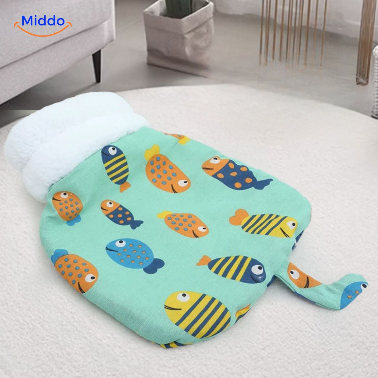 Cozy cat bed collection showcasing three different color options.