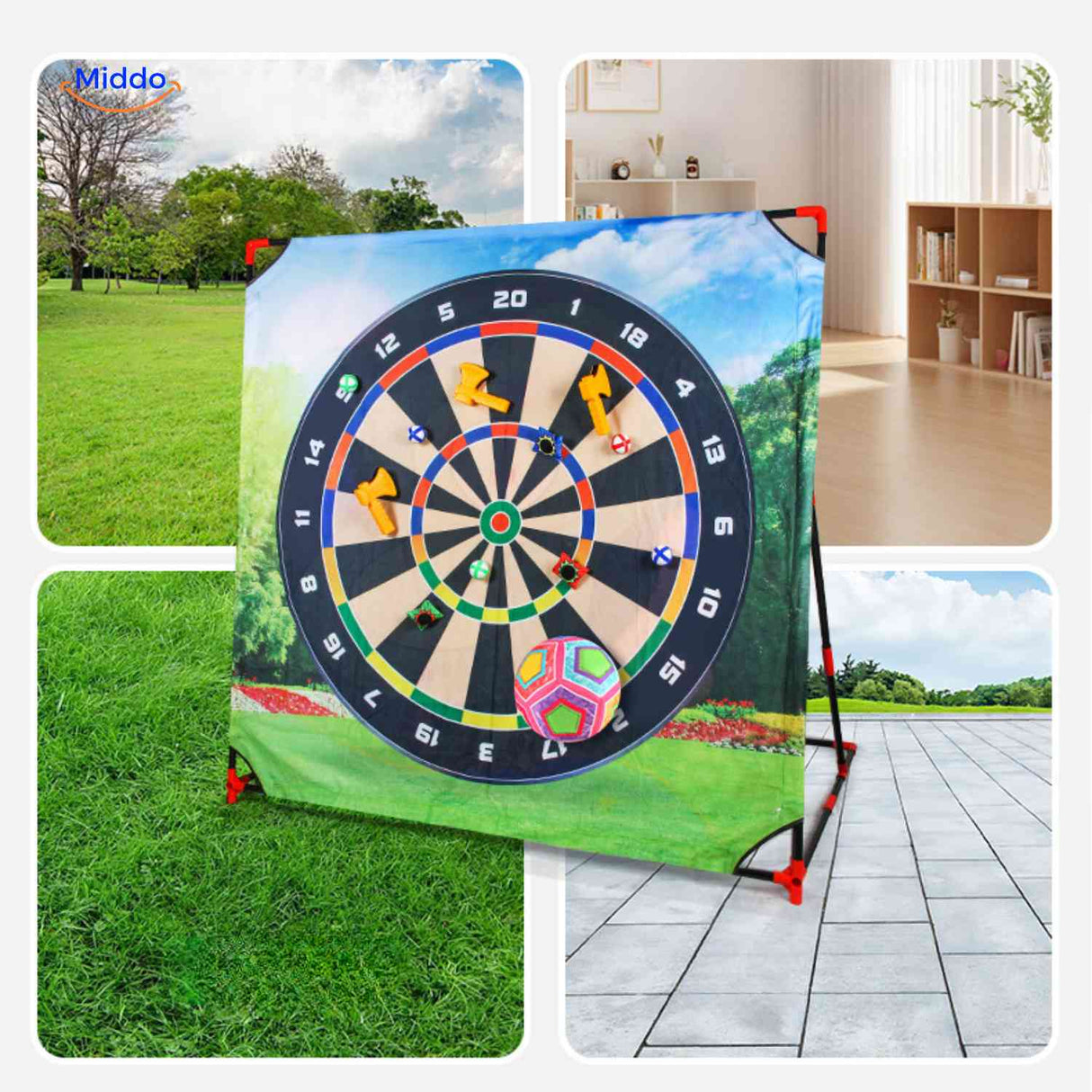 Dartboard outdoor shooting game toy for kids active entertainment.