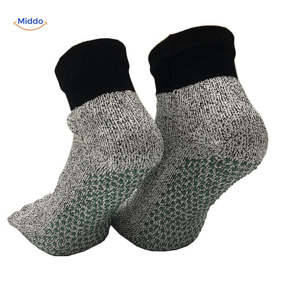 Durable and safe five-toe socks for secure foot protection during work activities.