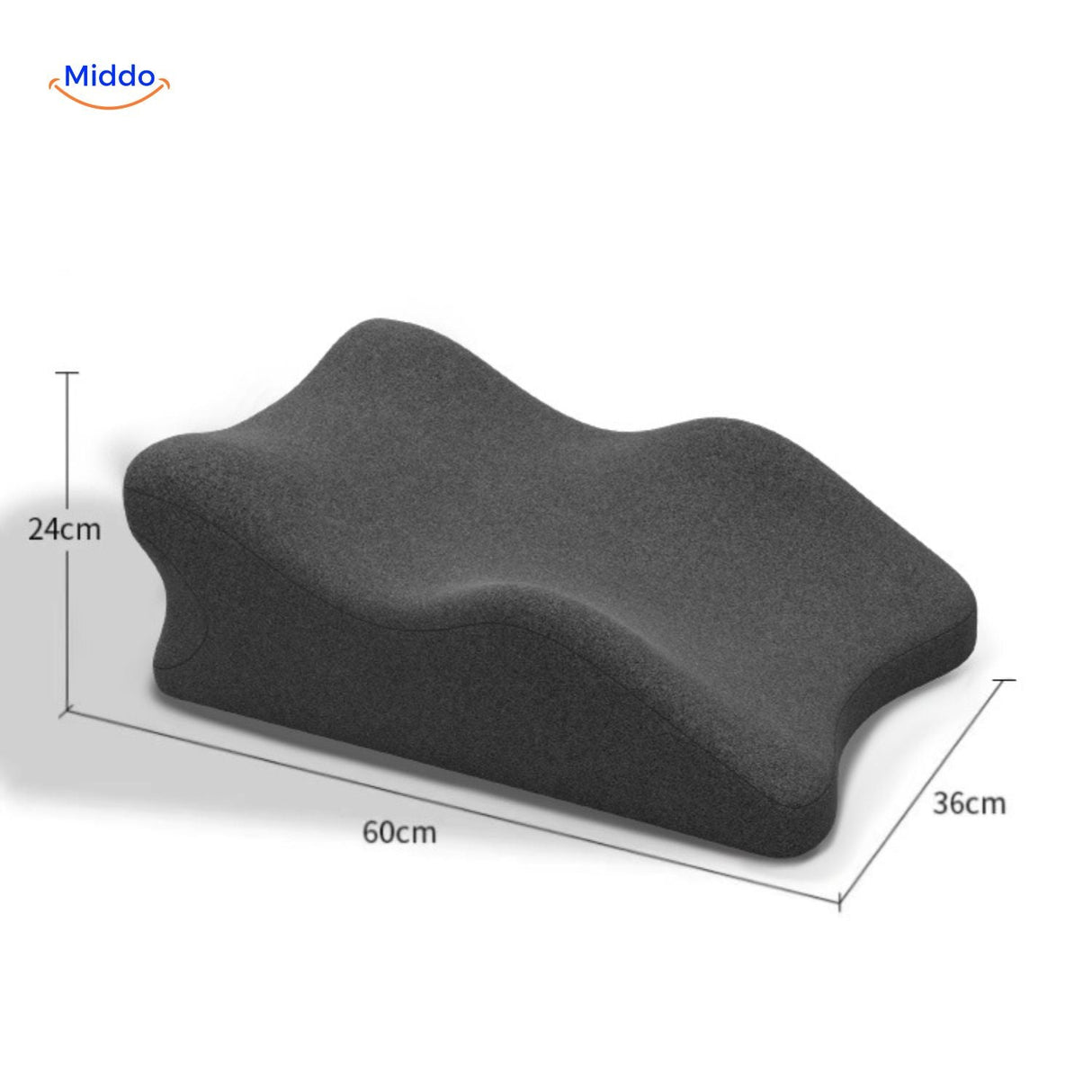 Leg elevation pillow dimensions and size specifications for accurate fit selection.