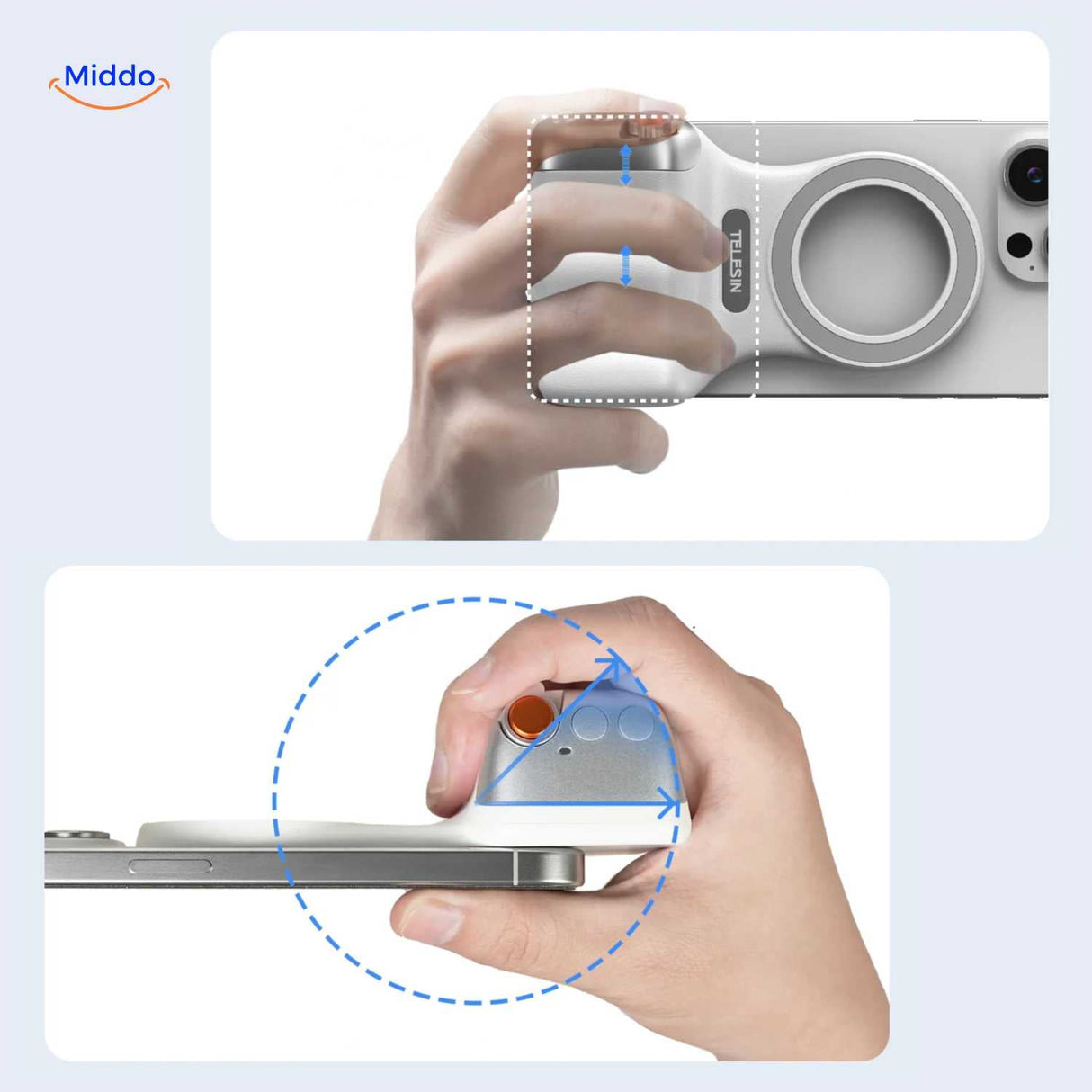 Comfortable grip with intuitive button control layout.