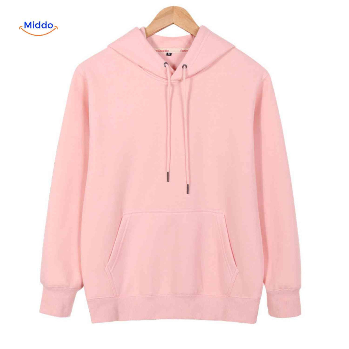Detailed view of hood drawstring and hood design features