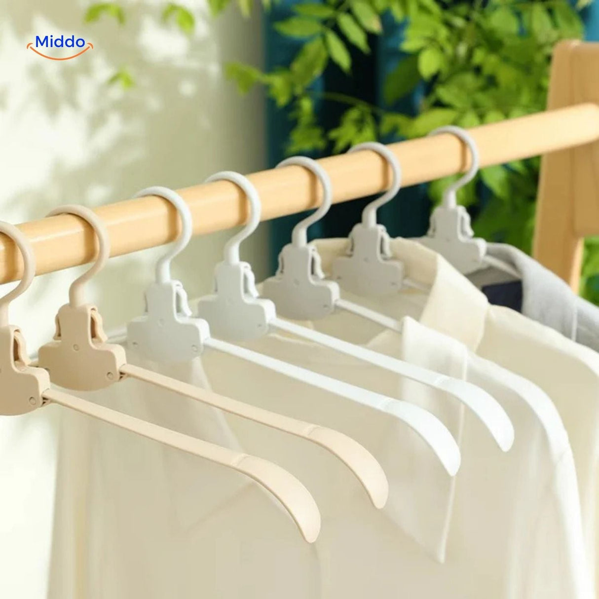 FlexiHanger Pro easy installation with sleek style for all clothing types.