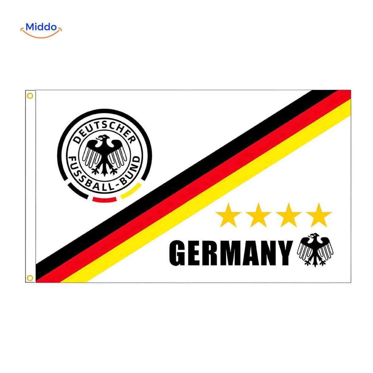Germany DFB national football team flag with official federation logo design.