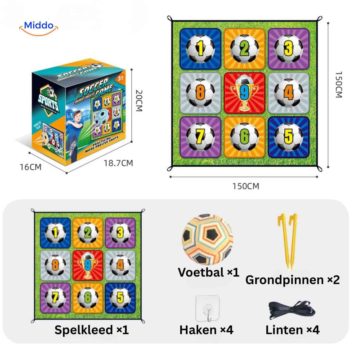GoalPlay shooting target with complete accessory and ball kit.