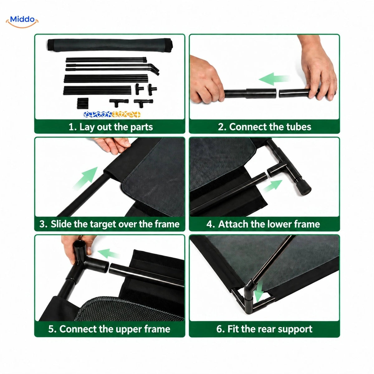 GolfMaster target and frame assembly in six steps