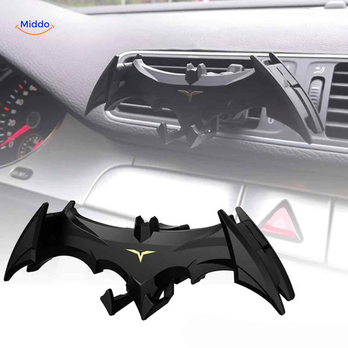 GripBat magnetic car phone mount with compact design and sturdy clamp grip.
