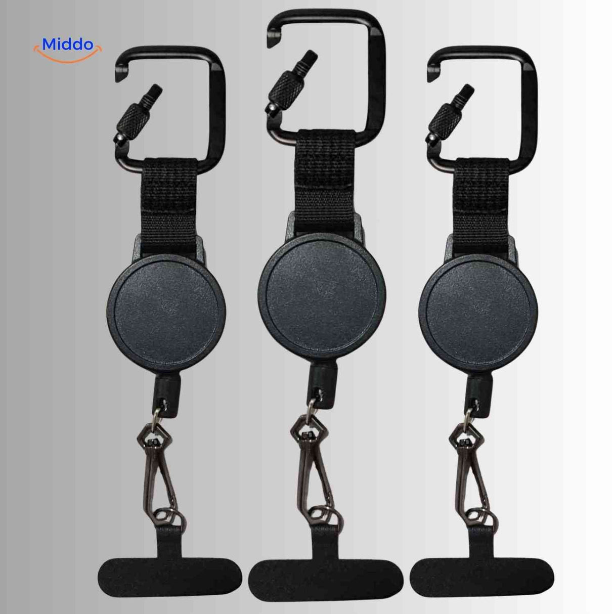 GripLock three-piece phone holder set with multiple mounting options and clips.