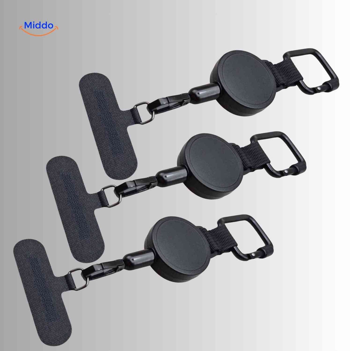 GripLock three-pack phone clips displayed as a complete set solution.