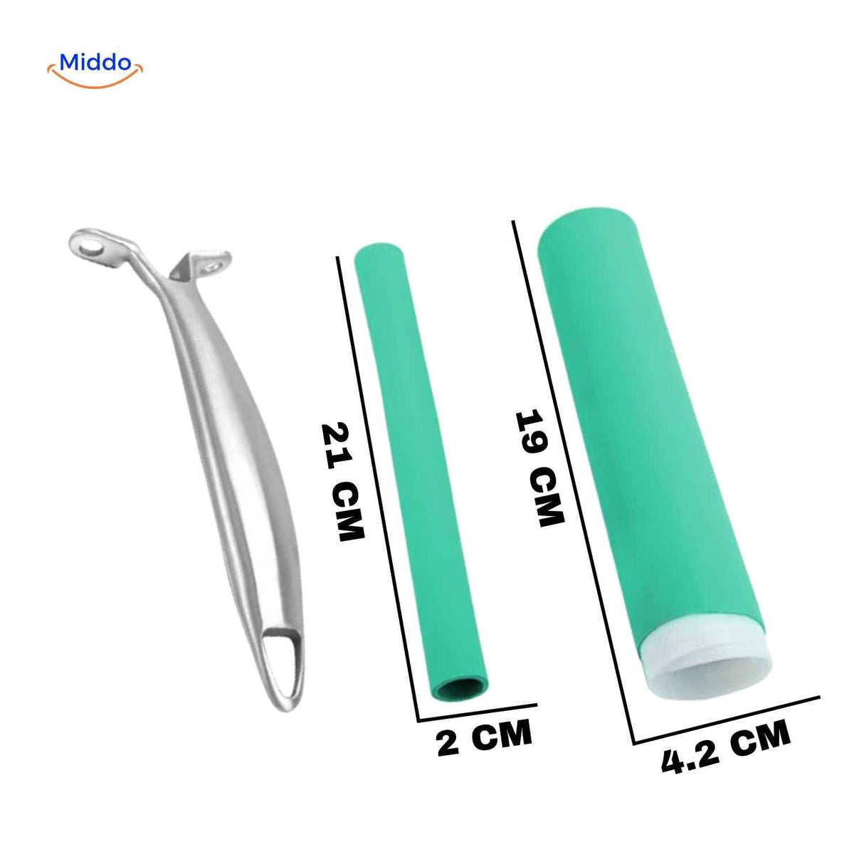 Green silicone handle protector 21cm size for large cookware handles.