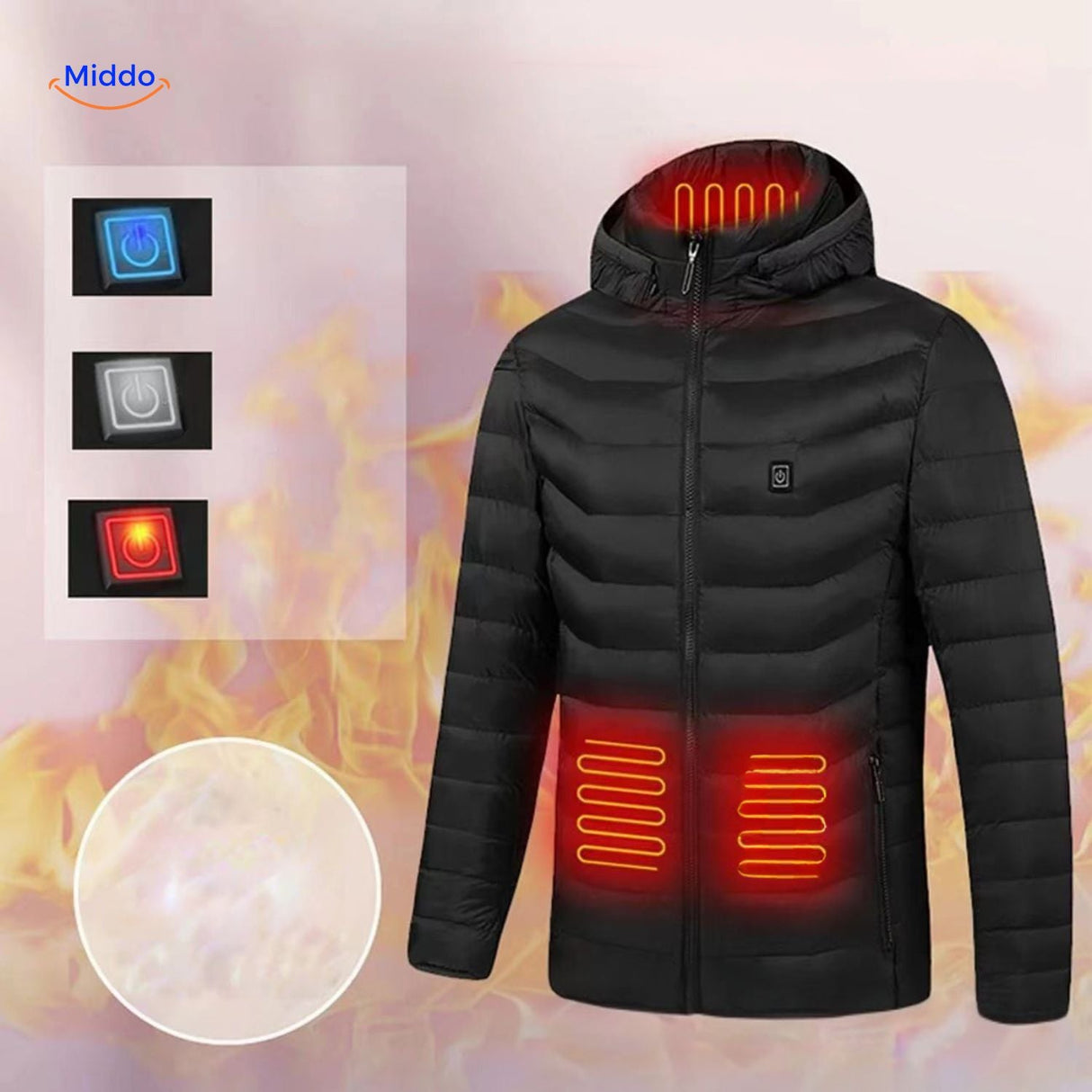 Lightweight and cozy heated hoodie jacket perfect for layering.