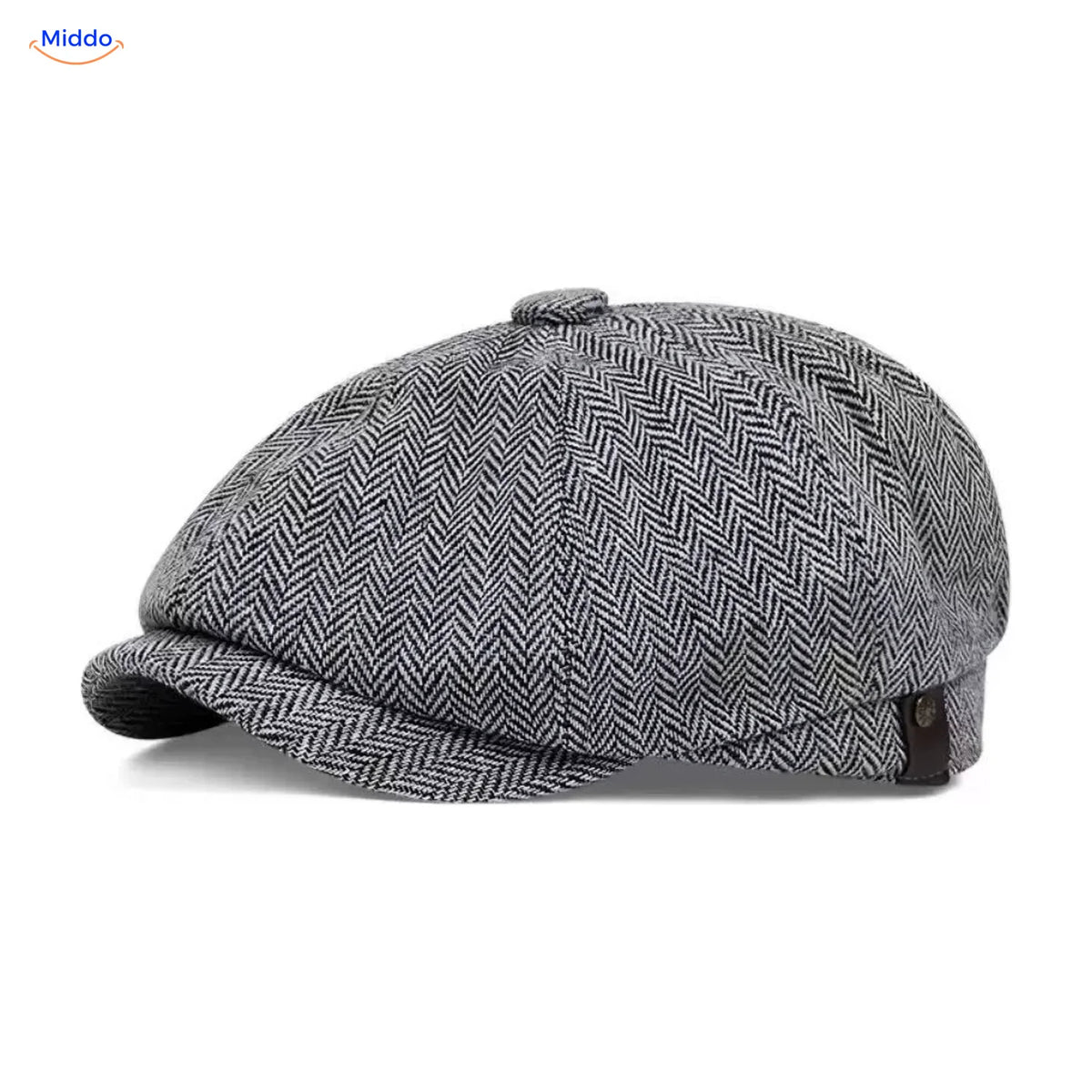 Heritage Eight flat cap, Herringbone gray
