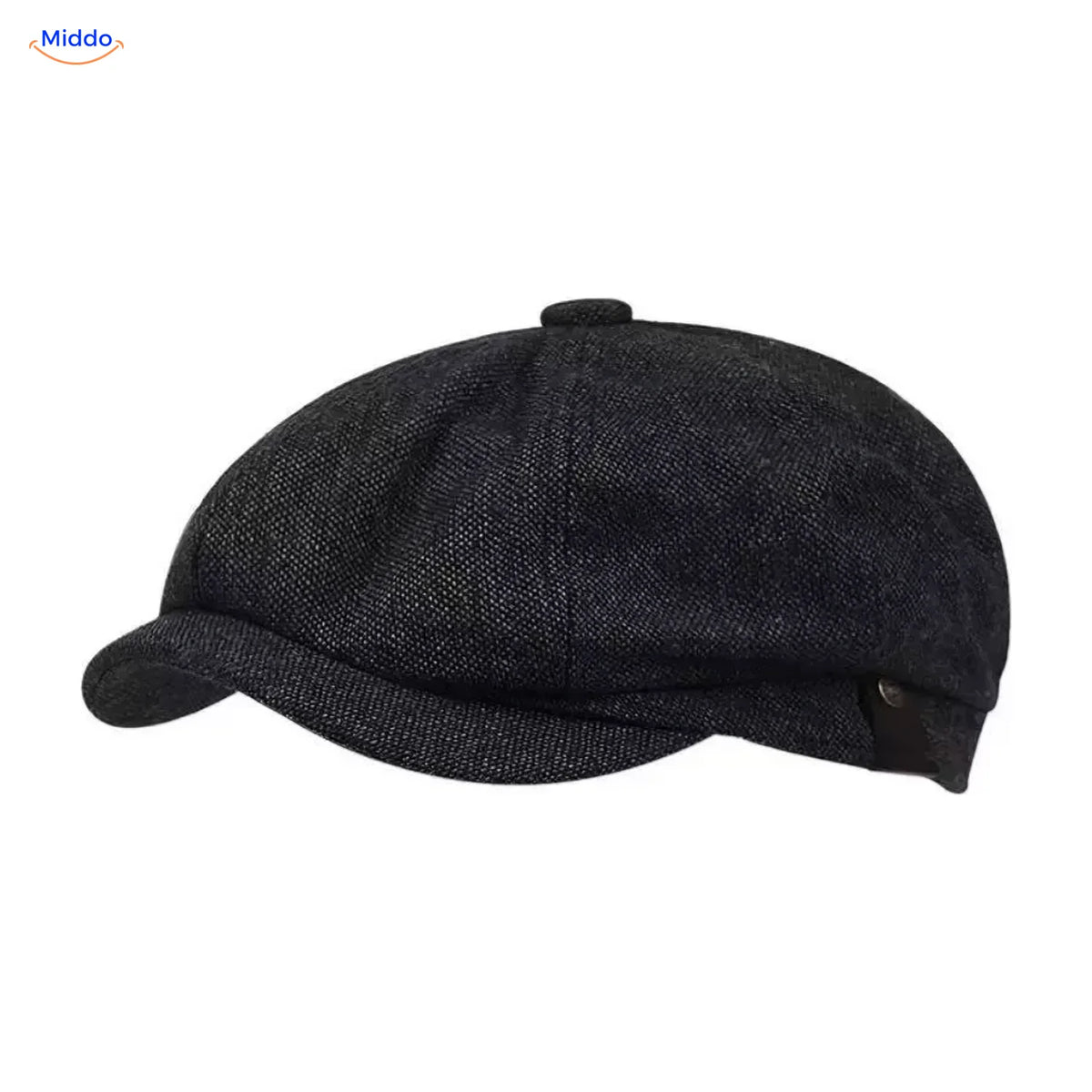 Heritage Eight flat cap, Small check black
