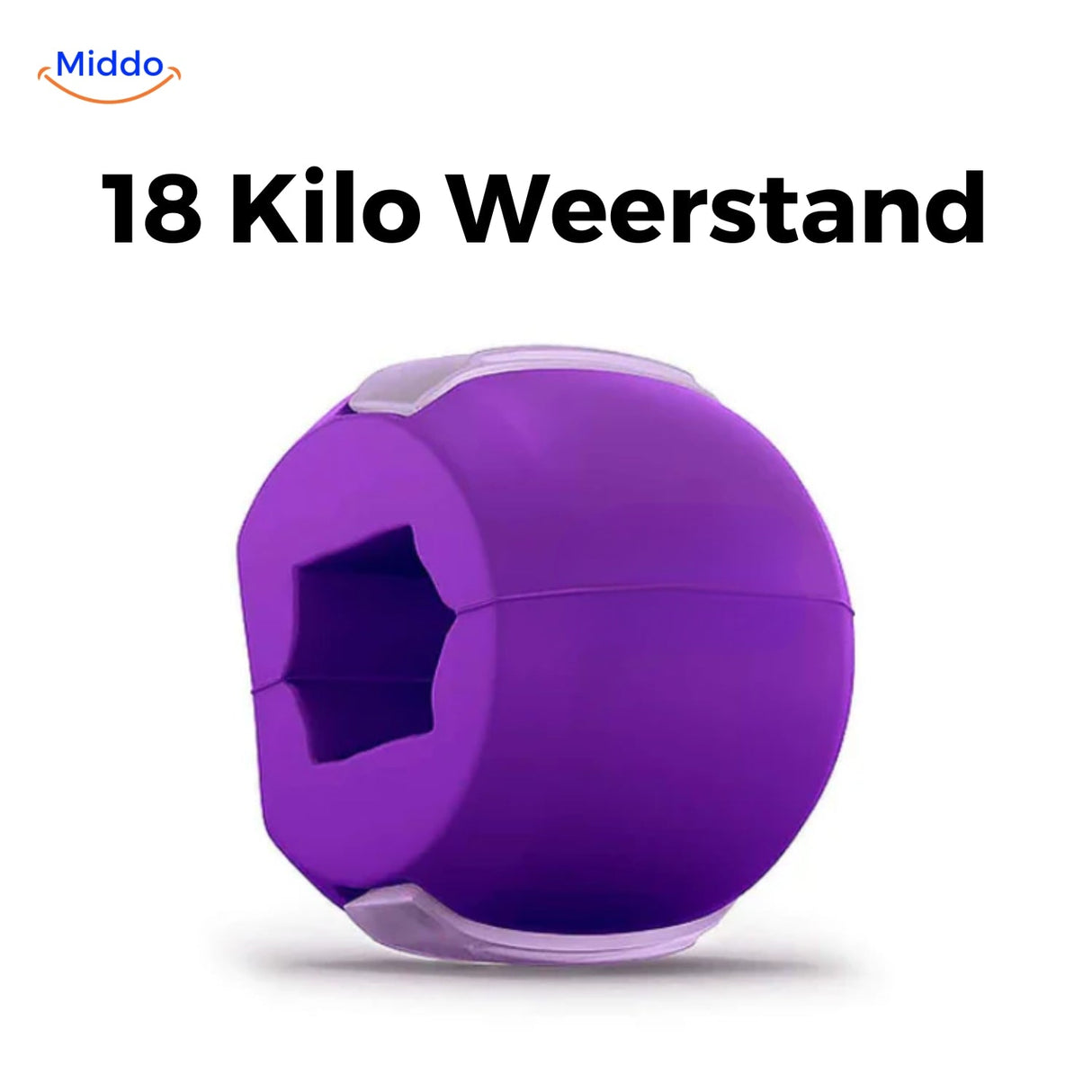 Purple KaakMaster Pro jaw trainer with 18kg resistance to eliminate double chin.