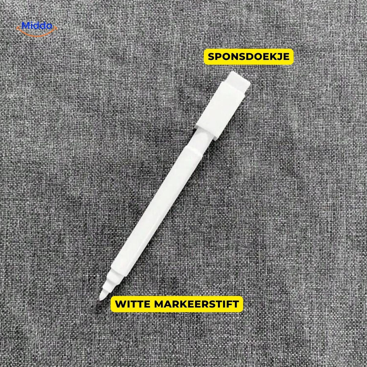 LumiNote included accessories: white dry erase marker pen and microfiber cleaning cloth.