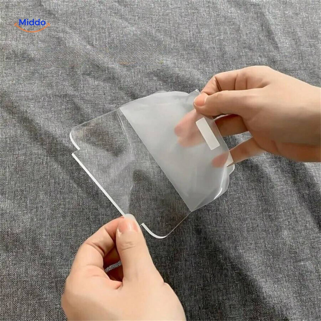 LumiNote lamp protective film application and installation guide shown step by step.