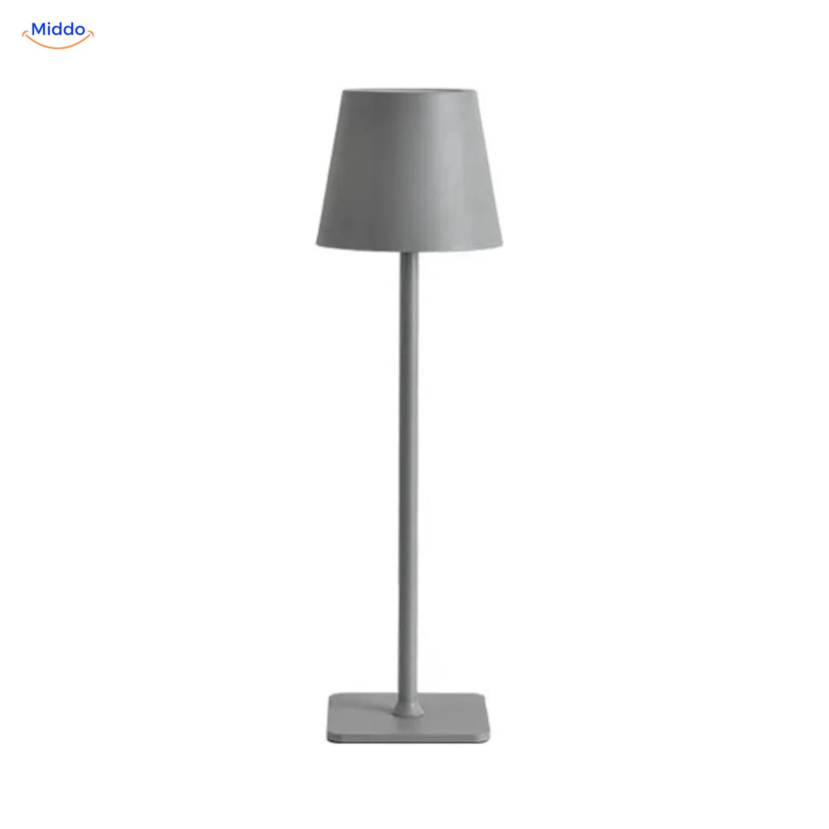 Lumiset rechargeable table lamp in grey, dimmable with the touch button