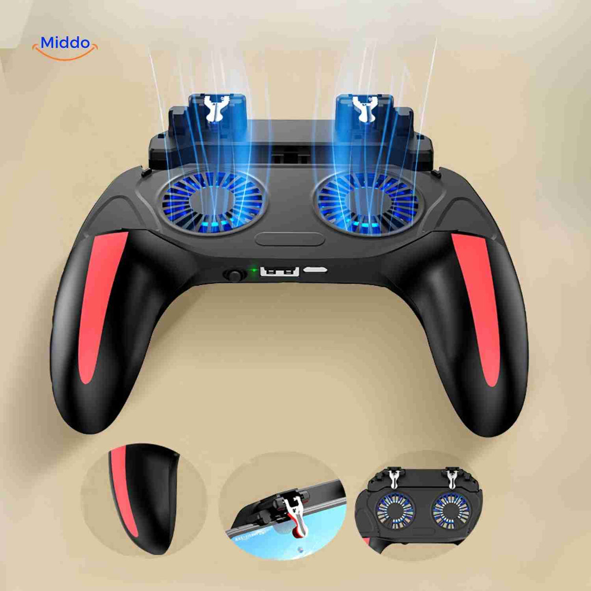 GameFlex H10 mobile gamepad with dual cooling technology keeps phones cool during play.