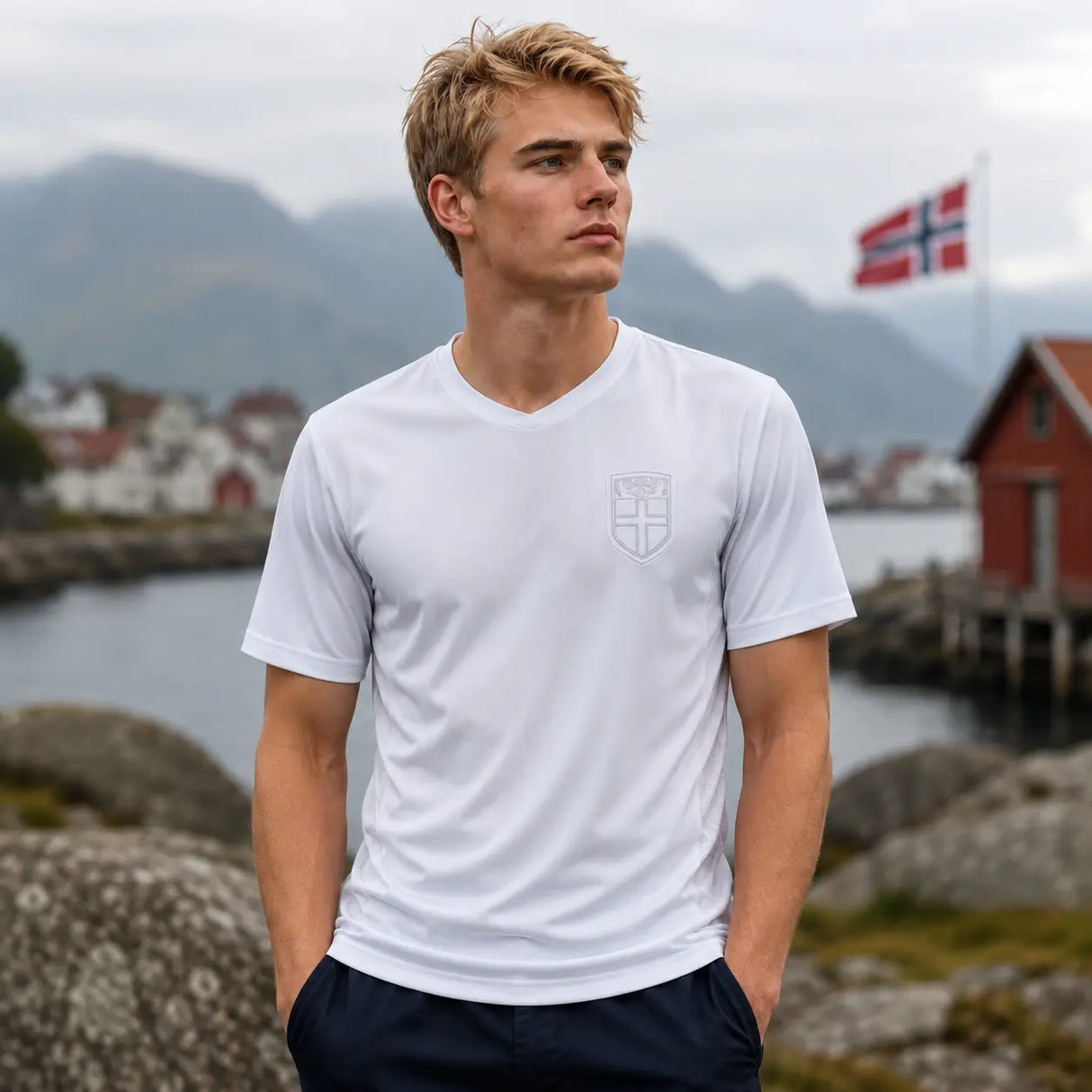 Norway 2026 World Cup supporter jersey in white variant.